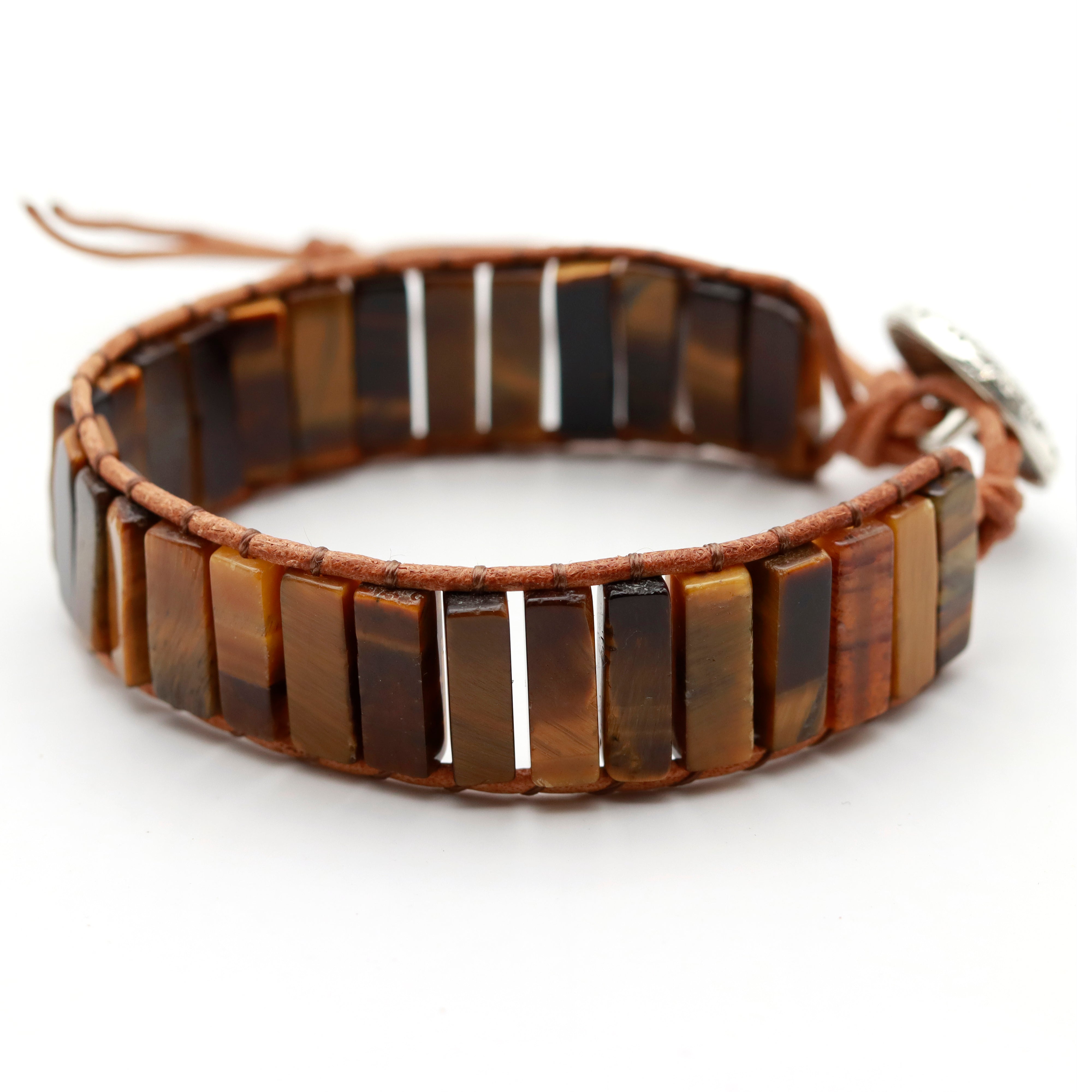 PULSERA BOHO · OJO DE TIGRE - Pulsera de piedra natural