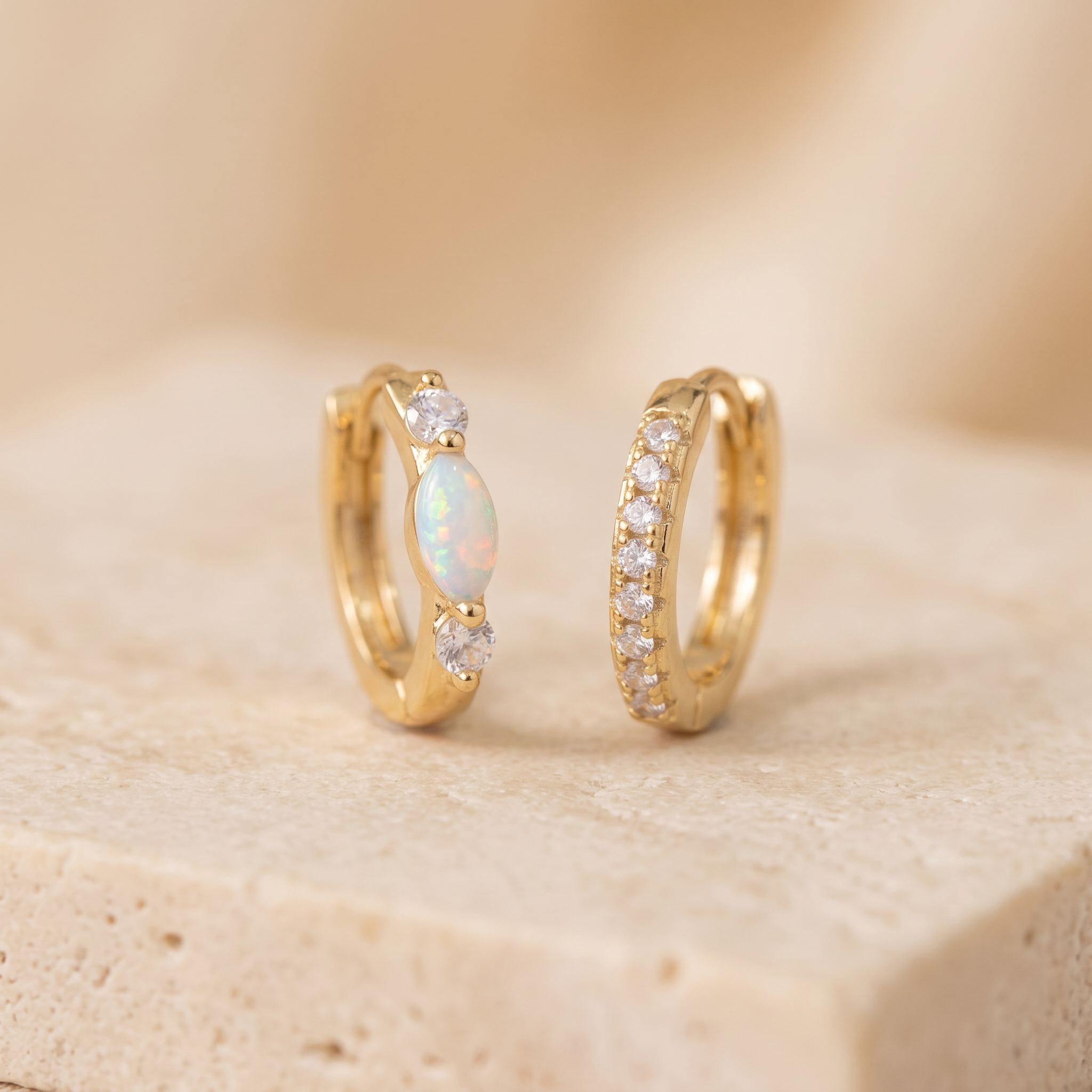 Pendientes Elara Bañados en Oro