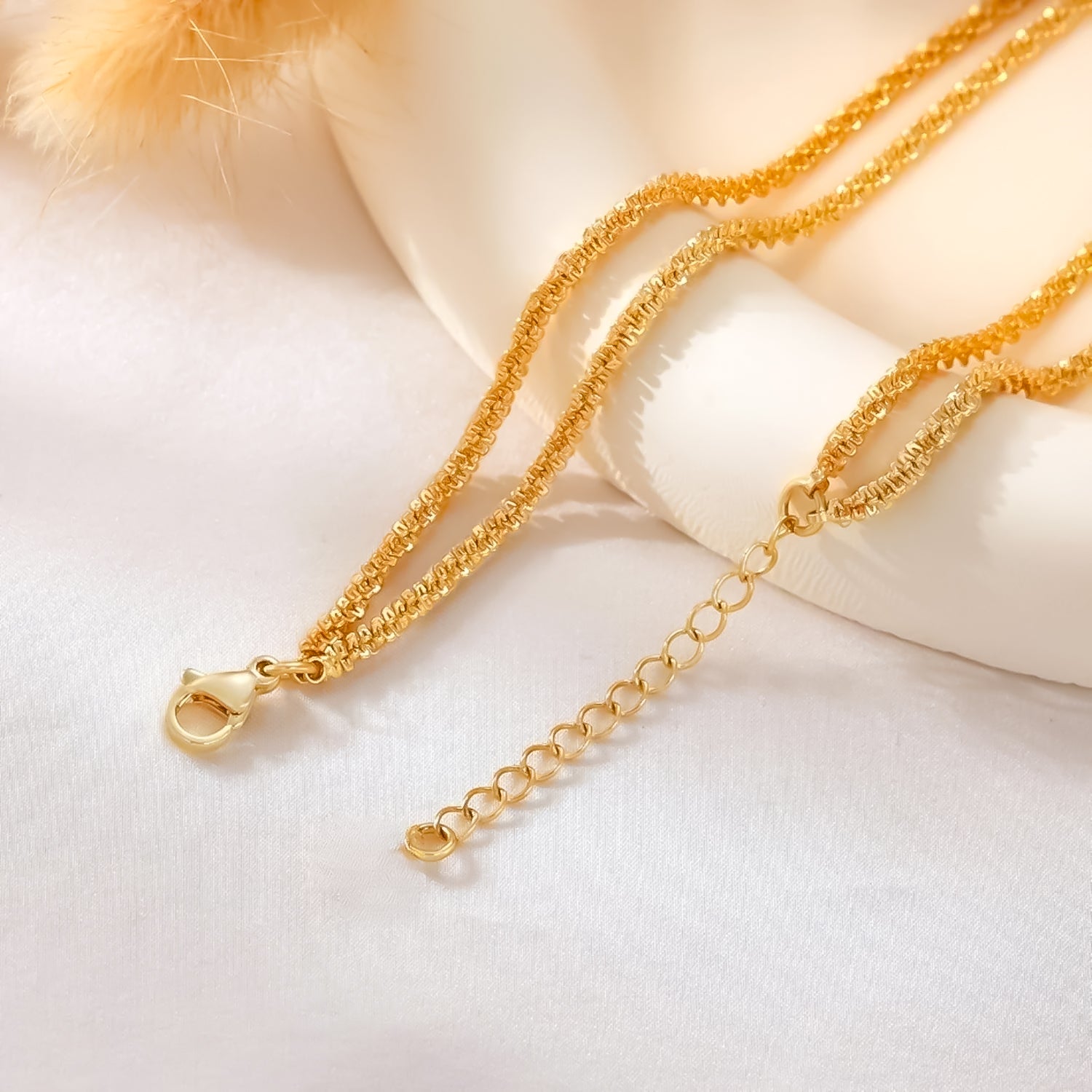 Tobillera Minimalista Doble Cadena | Tobillera Elegante Resistente y Atemporal (2x1)