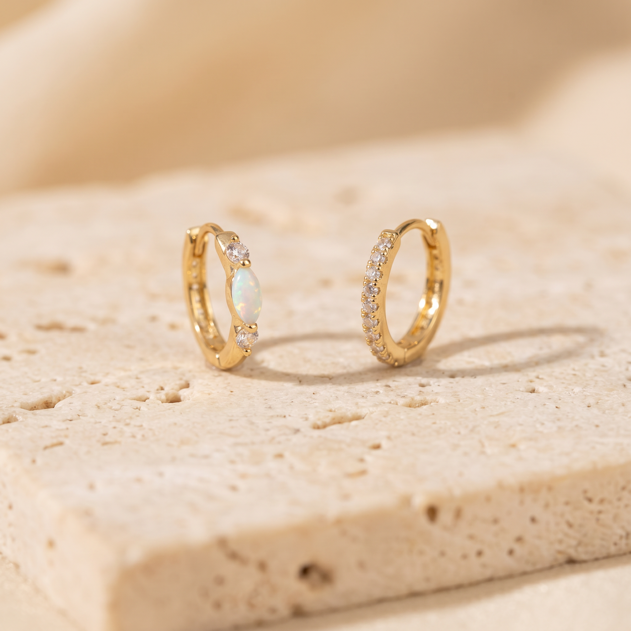 Pendientes Elara Bañados en Oro