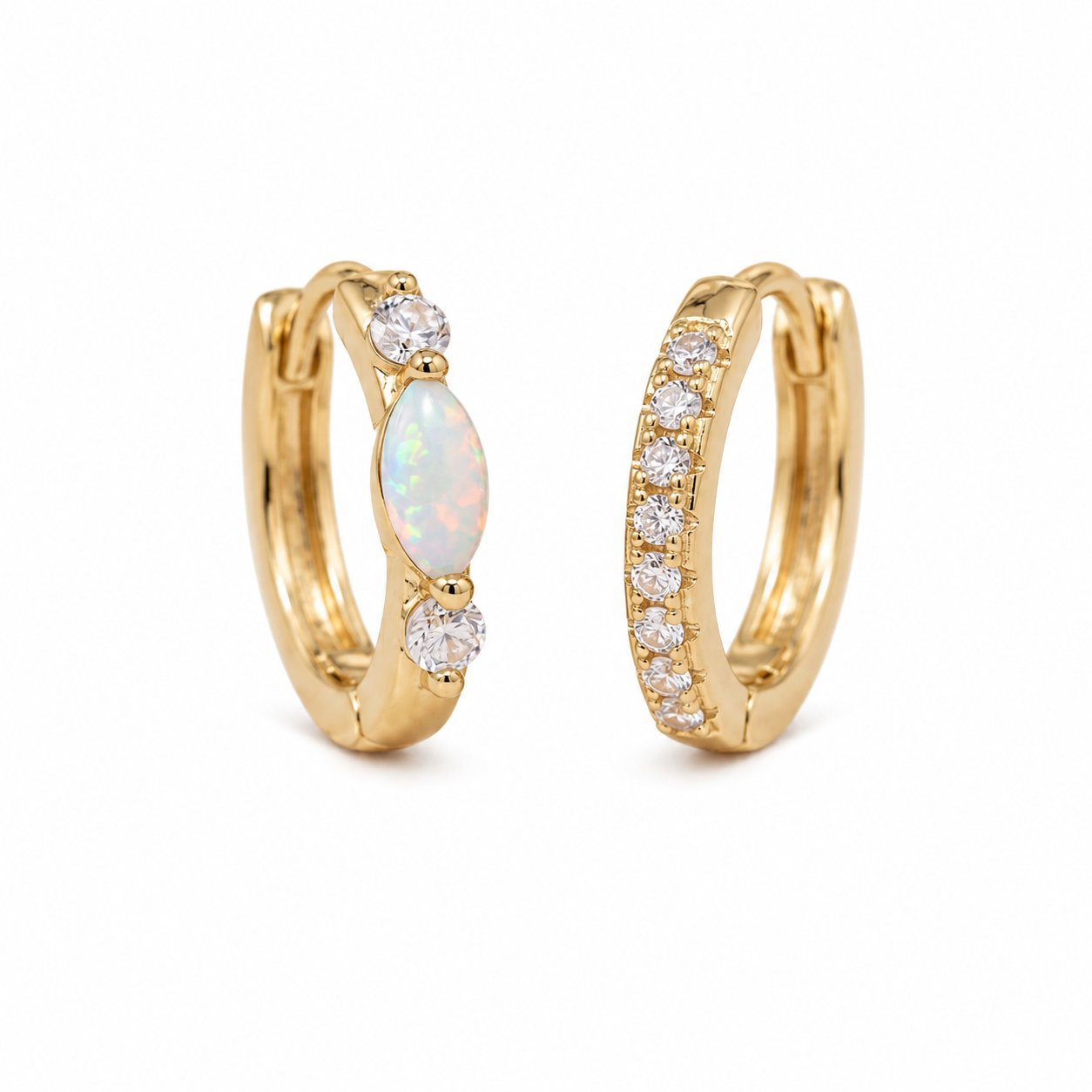 Pendientes Elara Bañados en Oro