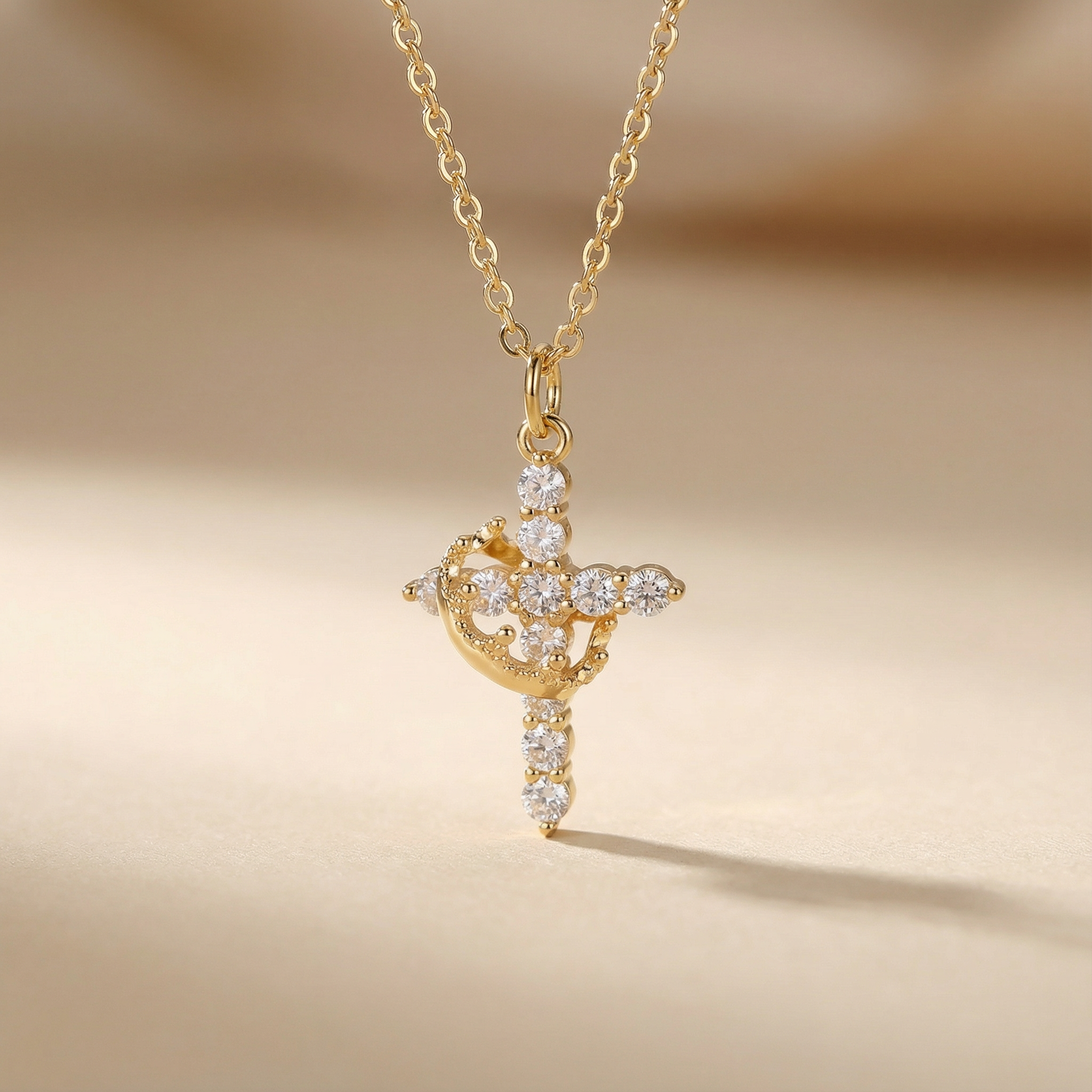 Sonnenamulett-Halsband mit natürlichem Aventurinstein, plattiert mit 18 Karat Gold
