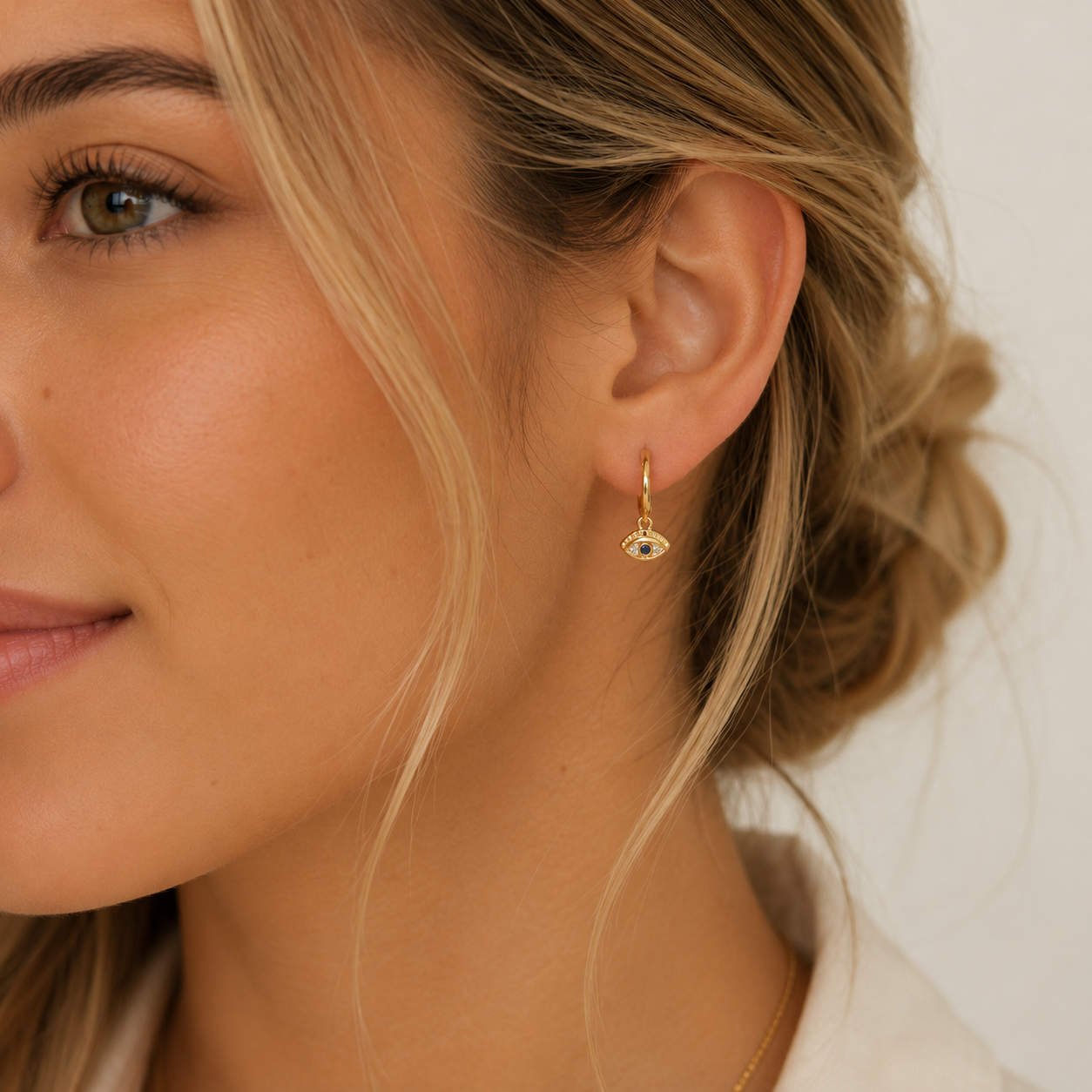Nazar Earrings – 18K Gold Plated