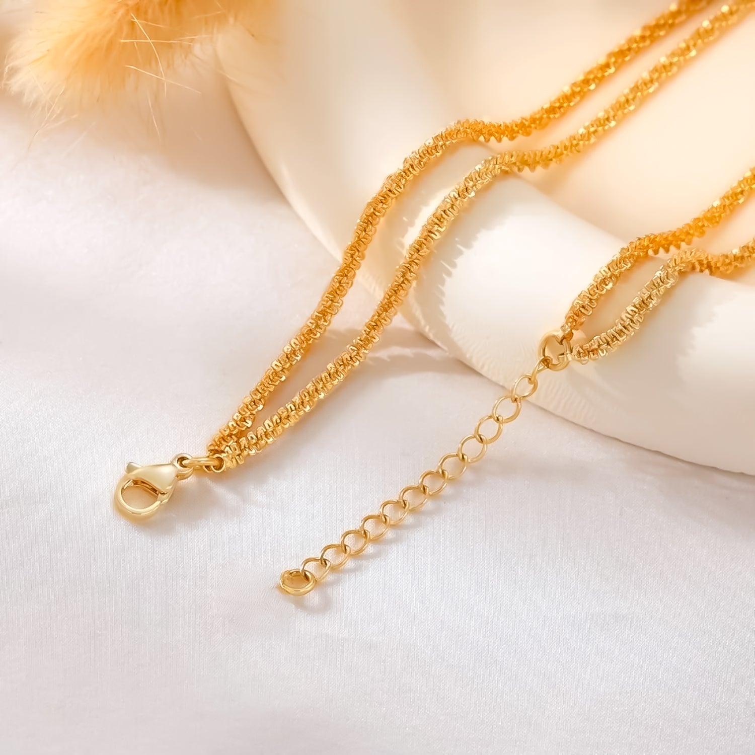 Tobillera Minimalista Doble Cadena | Tobillera Elegante Resistente y Atemporal (2x1)