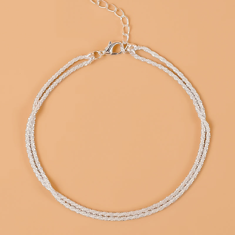 Tobillera Minimalista Doble Cadena | Tobillera Elegante Resistente y Atemporal (2x1)