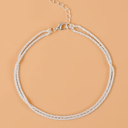 Tobillera Minimalista Doble Cadena | Tobillera Elegante Resistente y Atemporal (2x1)