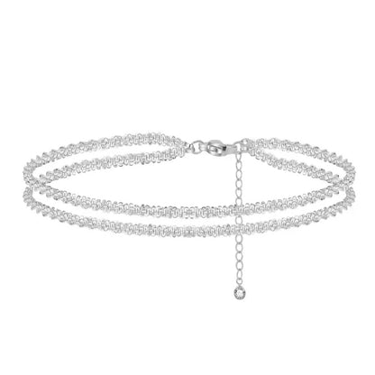 Tobillera Minimalista Doble Cadena | Tobillera Elegante Resistente y Atemporal (2x1)