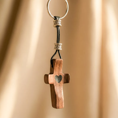 Set de 1 Cruz de Madera + 1 Llavero cruz