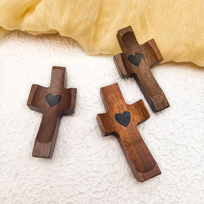 Set de 3 Cruces de Madera Decorativas | Símbolo con Significado | Para Hogar, Oficina o Regalo Especial