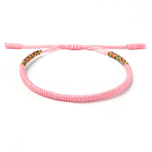 POSITIVIDAD - Pulsera de nudos budistas de la suerte hecho a mano