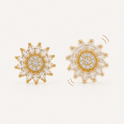 Pendientes Girasol Calma Giratorios