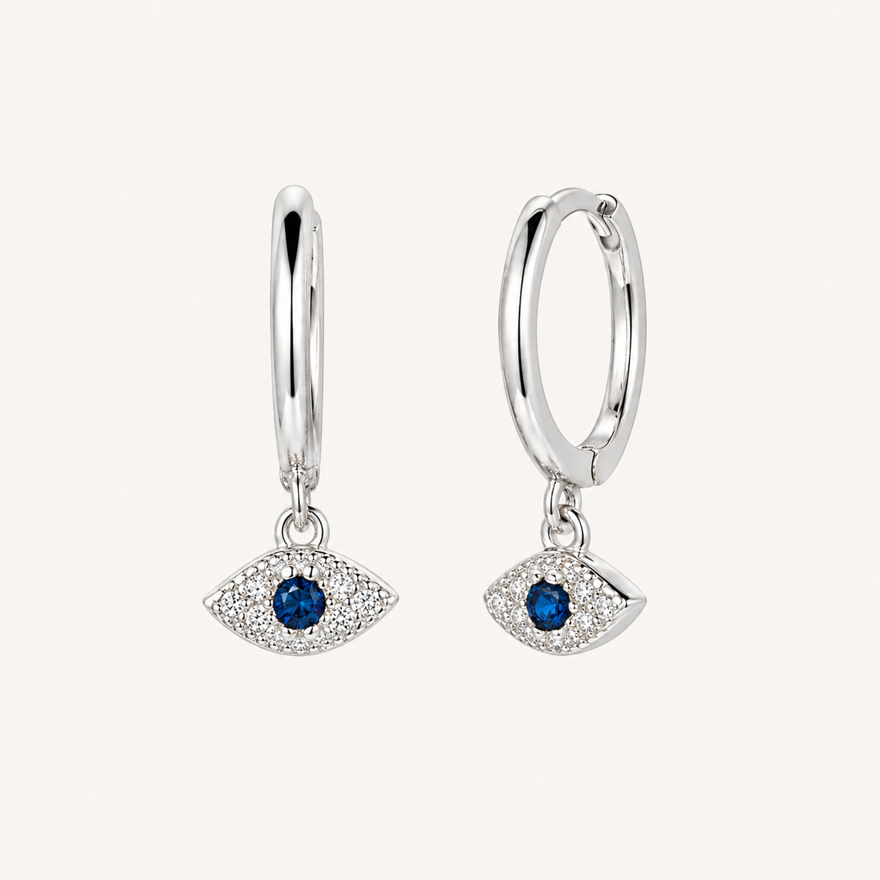 Pendientes Lira Eye bañados en oro 18k