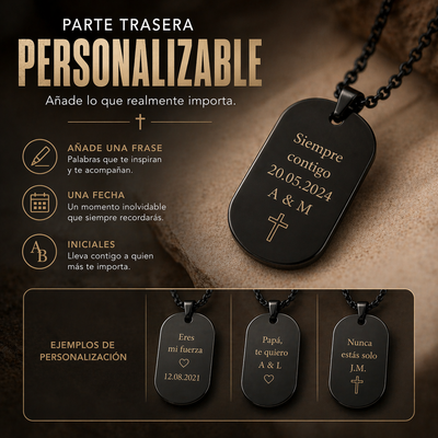 Colgante para Hombre Grabado Láser con Diseño Espiritual | Regalo con Significado