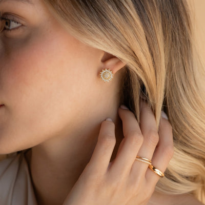 Pendientes Girasol Calma Giratorios