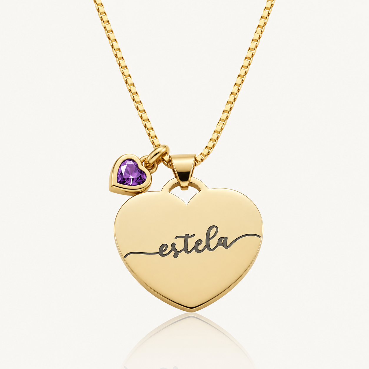 Custom Initial, Name, and Birthstone Pendant