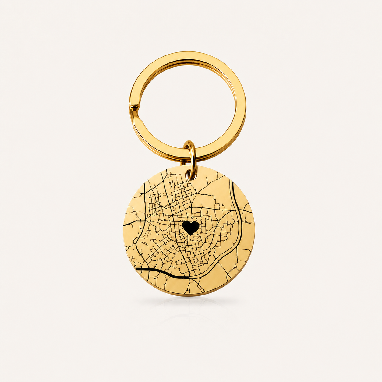 Llavero Destino, Personalizado con Mapa y Coordenadas
