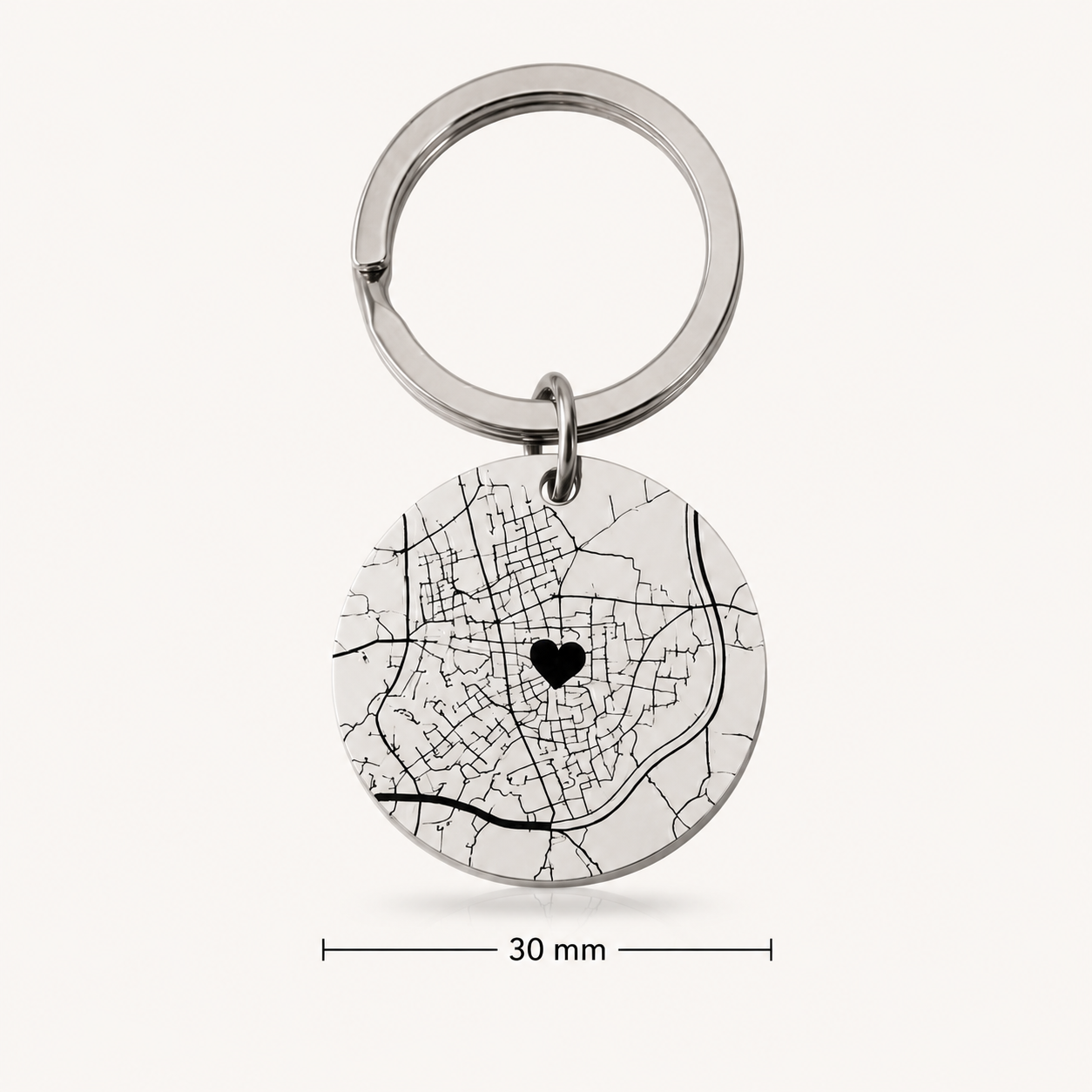 Llavero Destino, Personalizado con Mapa y Coordenadas