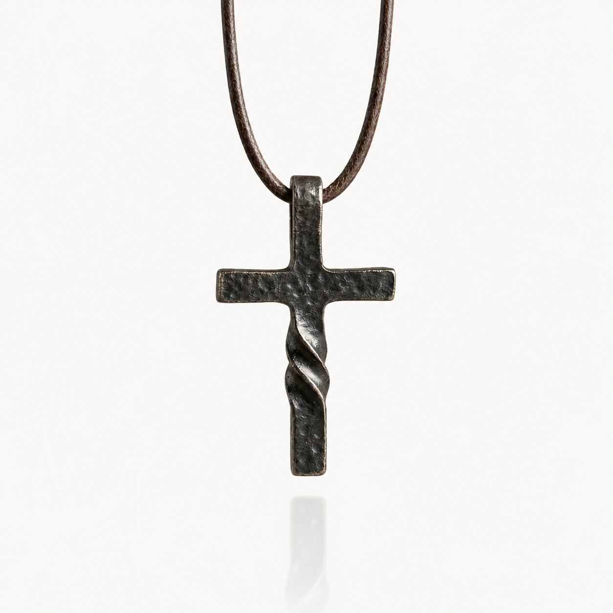 Retro Hammered Cross Pendant