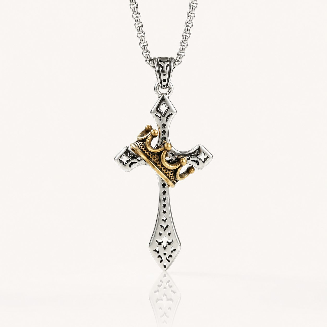 Imperial Crown Cross Pendant