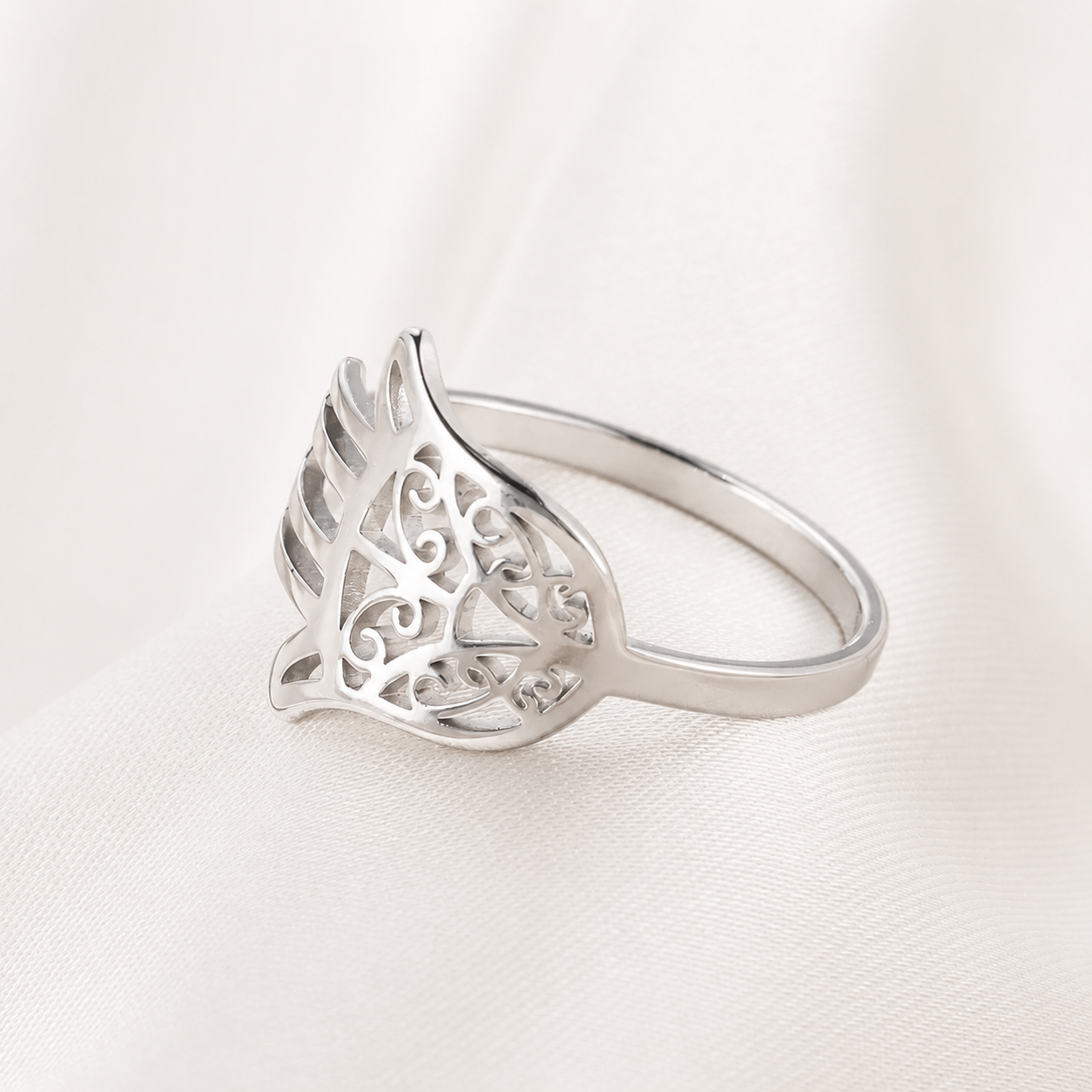 Gaia Ring with Hamsa Hand symbol