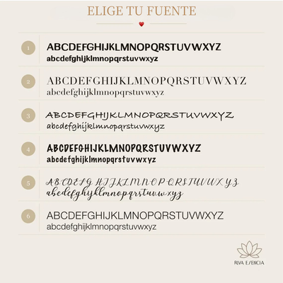 Colgante mujer con mensaje escrito en espiral