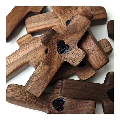 Set de 3 Cruces de Madera Decorativas | Símbolo con Significado | Para Hogar, Oficina o Regalo Especial
