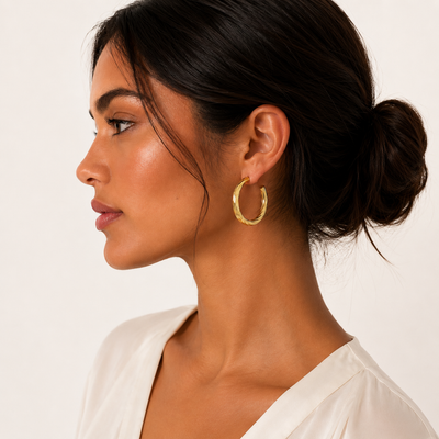 Pendientes Kala bañado en oro 18k