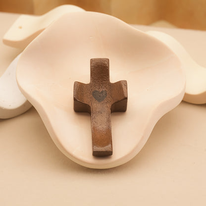 Set 1 Cruz de Madera + 1 Llavero cruz | Símbolo de Fe  | Amor y Protección en tu Mano