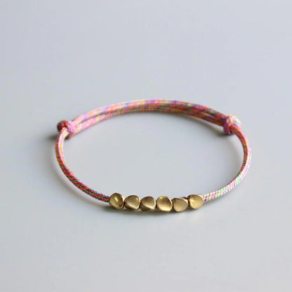 PINK BRACELET WITH BRASS BEADS-PRIVATE LISTING ONLY FOR L.Y.