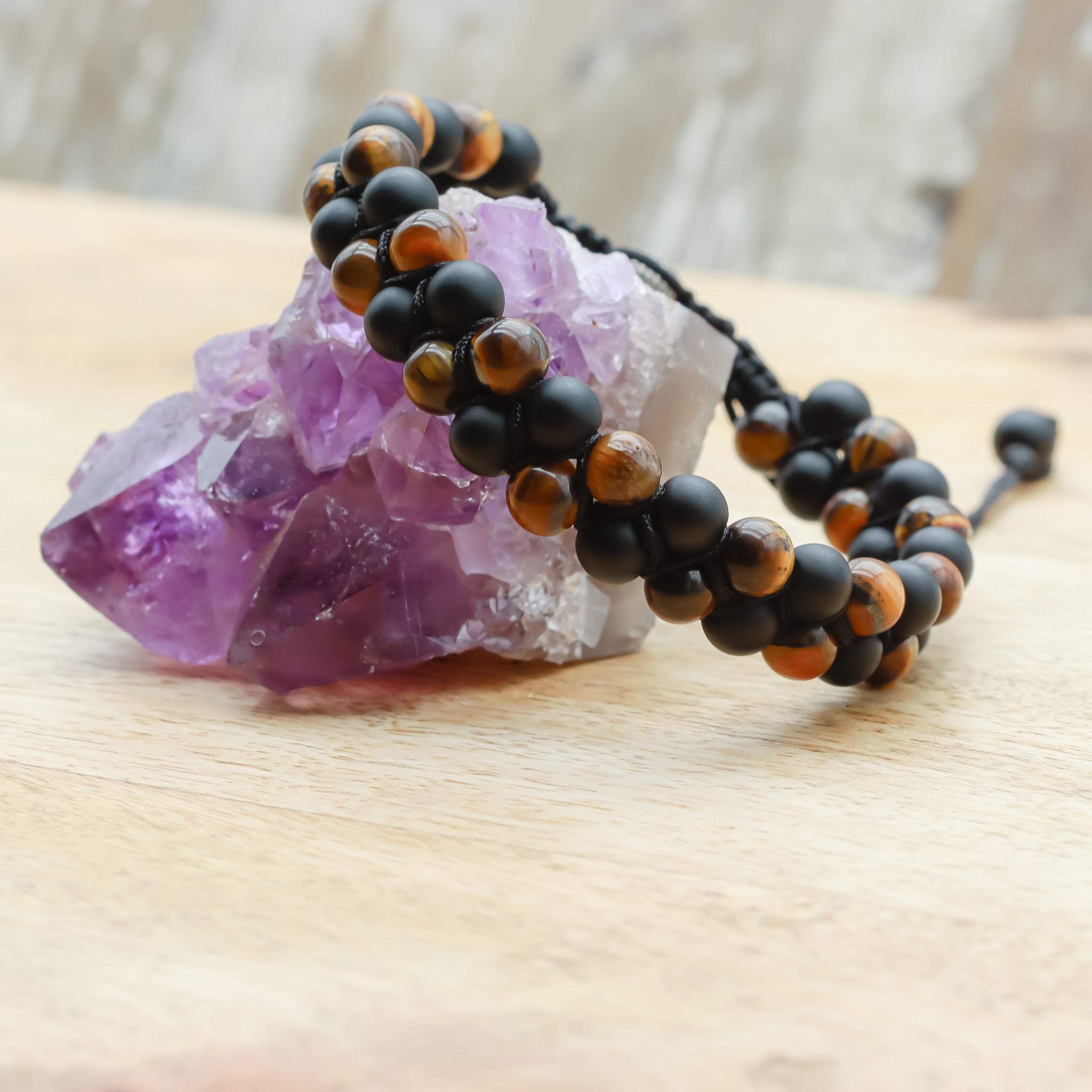 PULSERA OJO DE TIGRE CON ÓNIX