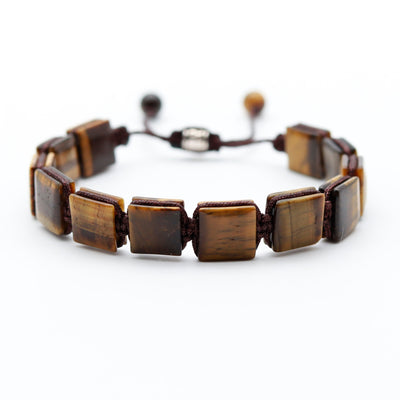 MINIMALISTISCHES SHAMBALA-ARMBAND · TIGERAUGE (BOHO-STIL) – Heilendes Natursteinarmband