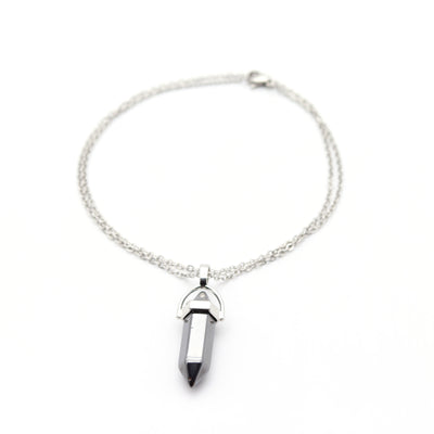 HEMATITE PENDANT WITH STAINLESS STEEL CHAIN 