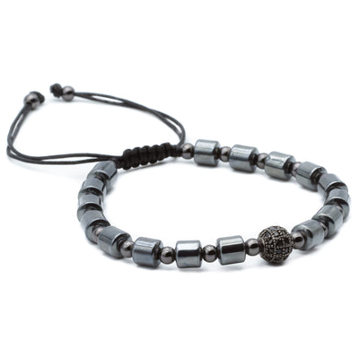 Bracelet Shamballa de Hematita, Natural Stone, Bracelet Man