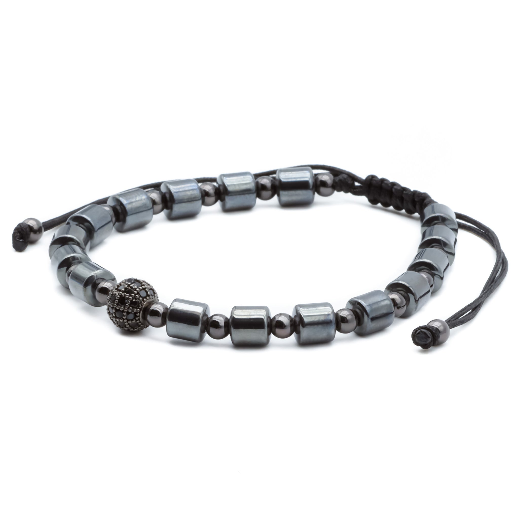 Bracelet Shamballa de Hematita, Natural Stone, Bracelet Man