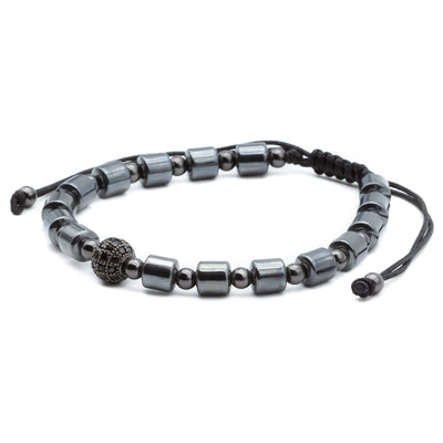 Bracelet Shamballa de Hematita, Natural Stone, Bracelet Man
