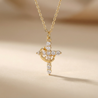 Sonnenamulett-Halsband mit natürlichem Aventurinstein, plattiert mit 18 Karat Gold 