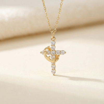 Sonnenamulett-Halsband mit natürlichem Aventurinstein, plattiert mit 18 Karat Gold 