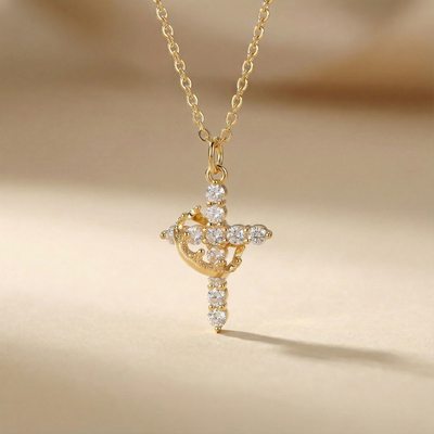 Sonnenamulett-Halsband mit natürlichem Aventurinstein, plattiert mit 18 Karat Gold 