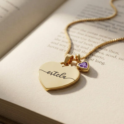 Custom Initial, Name, and Birthstone Pendant